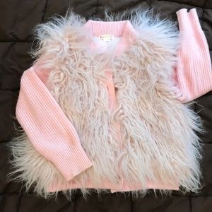 Faux fur Crew Cuts girls 4/5 sweater